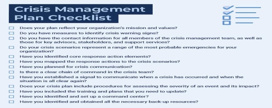 Can you provide an example of a time when you had to develop and implement a crisis management plan for a government agency?
